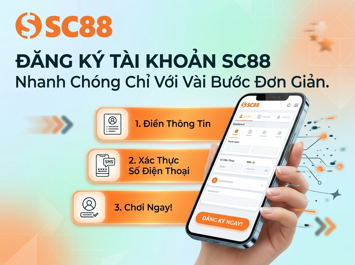 Đăng ký tài khoản SC88 nhanh chóng chỉ với vài bước đơn giản
