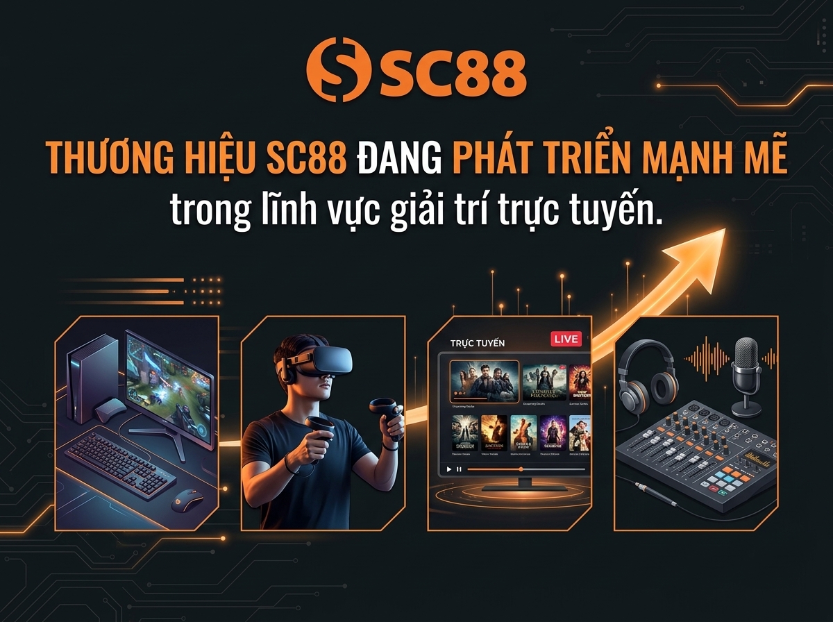 Thương hiệu SC88 phát triển mạnh trong lĩnh vực giải trí trực tuyến